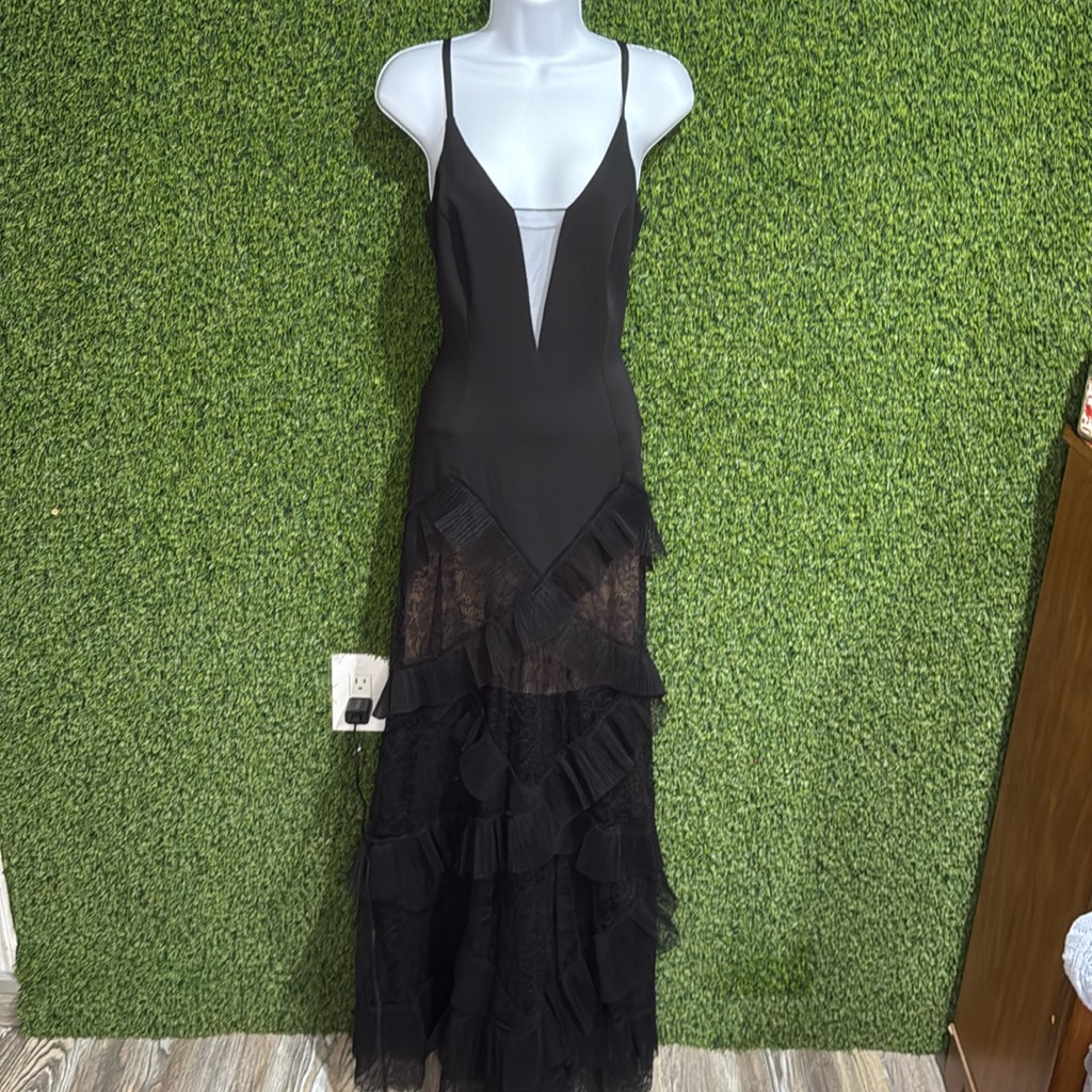 Nwt Bcbg Maxazria Avaline Evening Gown Cocktail Dress Black Size 8